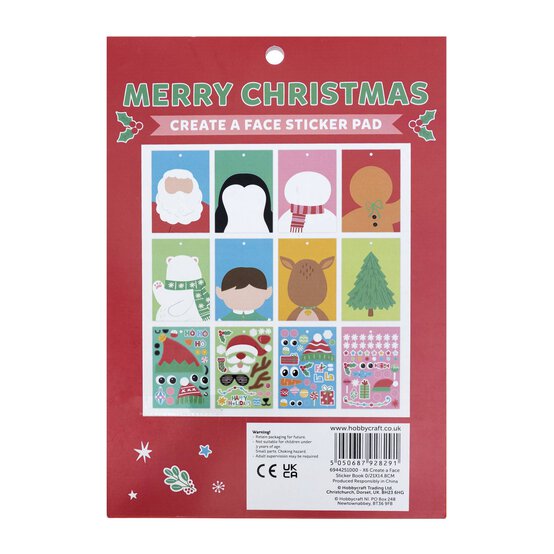 Merry Christmas Face Sticker Pad  image number 4