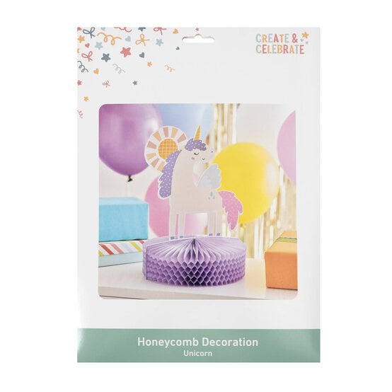 Create & Celebrate Unicorn Honeycomb Decoration image number 3