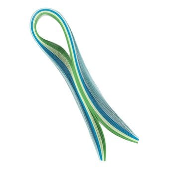 Blue and Green Quilling Paper Strips 100 Pack