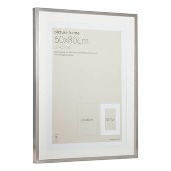 Metallic Pewter Picture Frame 60cm x 80cm