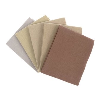 Neutral Tonal Cotton Fat Quarters 5 Pack