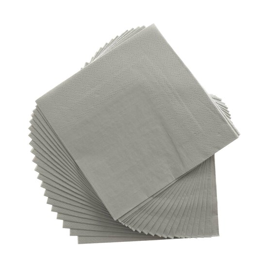 Silver Napkins 20 Pack image number 5