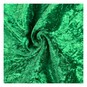 Emerald Crushed Velour Fabric by the Metre image number 1