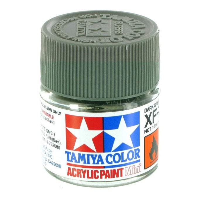 Tamiya Colour Dark Green Acrylic Paint 10ml (XF-73) image number 1