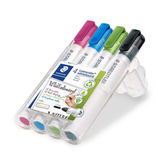 Staedtler Vivid Lumocolor Whiteboard Marker Pens 4 Pack image number 2