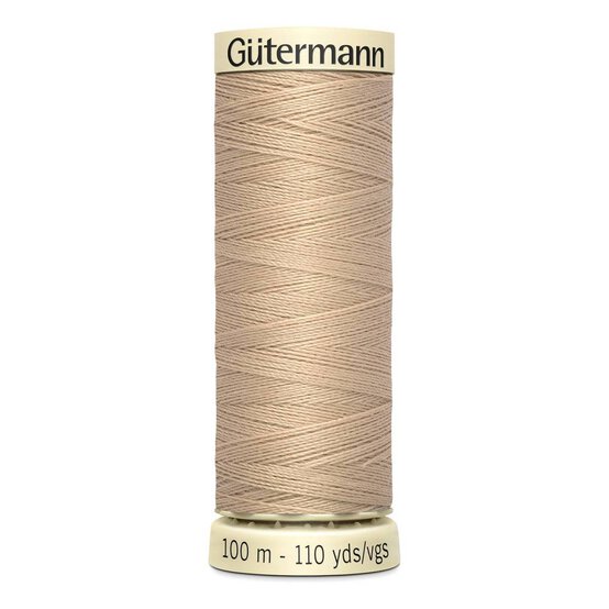 Gutermann Beige Sew All Thread 100m (186) image number 1