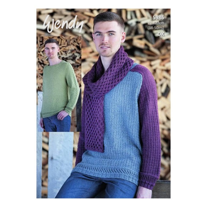 Wendy Pixile DK Sweater and Scarf Digital Pattern 5986 image number 1