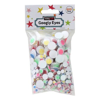 Coloured Googly Eyes 2cm 600 Pack
