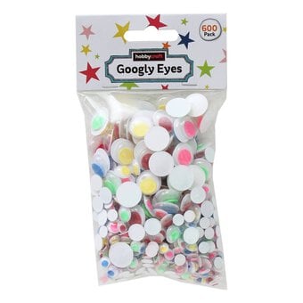 Coloured Googly Eyes 2cm 600 Pack image number 2