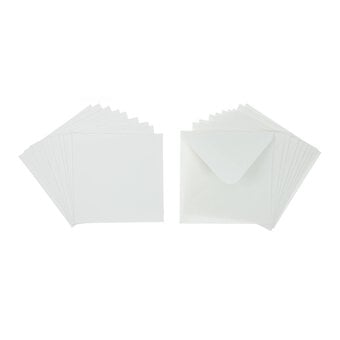 Papermania White Cards and Envelopes 6 x 6 Inches 10 Pack