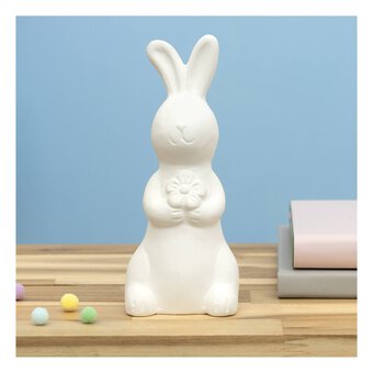 Ceramic Bunny with Flower 16cm