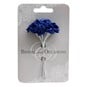 Royal Blue Ribbon Roses 9.5cm 12 Pack image number 2