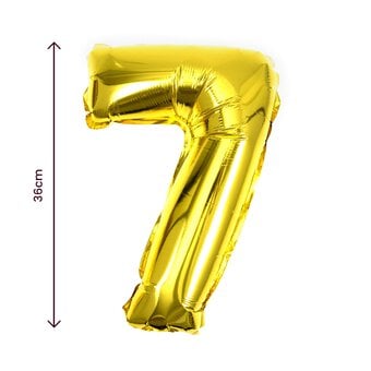 Gold Foil Number 7 Balloon image number 2