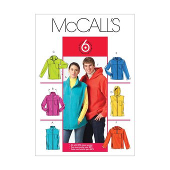 McCall's Women's and Men's Jackets  Sewing Pattern M5252 (XM S-L)