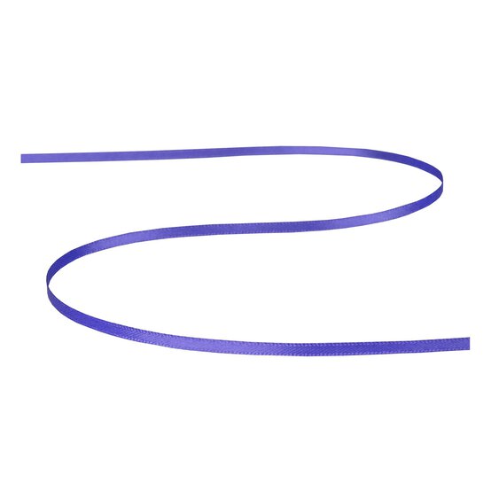 Purple Double-Faced Satin Ribbon 3mm x 5m image number 2