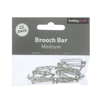 Brooch Bar Findings 25mm 15 Pack