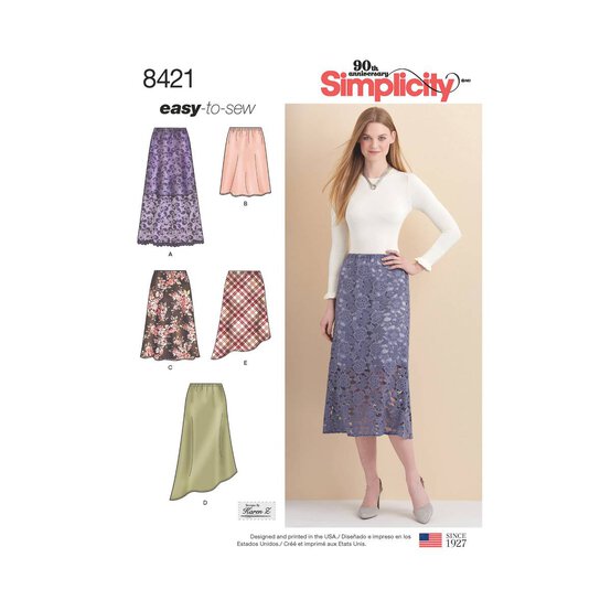 Simplicity Women's Skirts Sewing Pattern 8421 (U5 16-24) image number 1