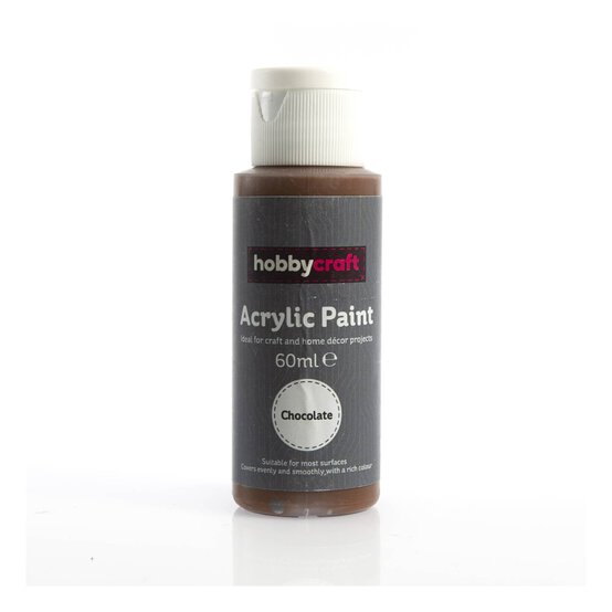 Chocolate Acrylic Craft Paint 60ml image number 1