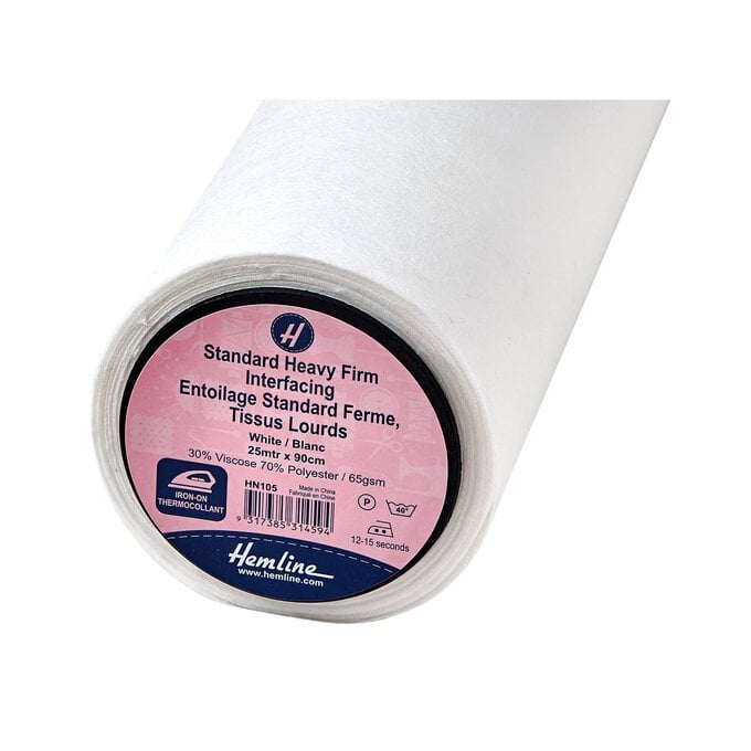 Hemline Iron-On Standard Heavy Firm Interfacing by the Metre image number 1