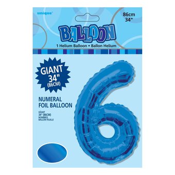 Extra Large Blue Foil 6 Balloon