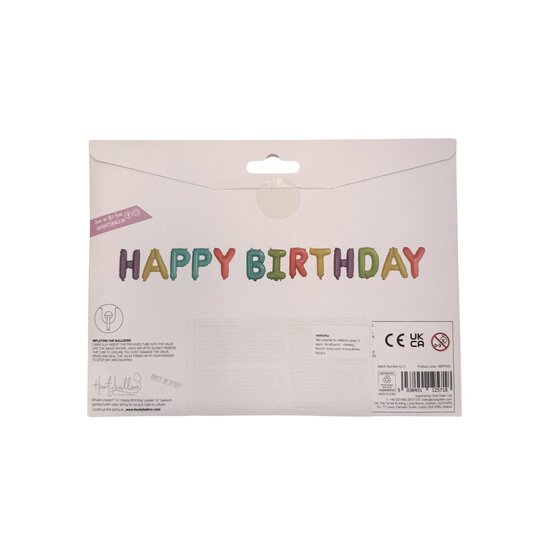Pastel Happy Birthday Balloon Bunting image number 3