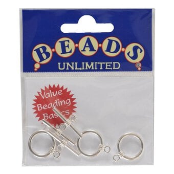 Beads Unlimited Silver Plated Toggle Clasp 17mm 3 Pack image number 2