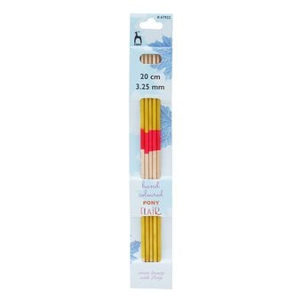 Pony Flair Double Ended Knitting Needles 20cm 3.25mm 5 Pack