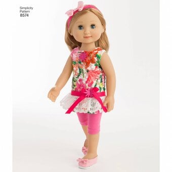 Simplicity Doll Clothes Sewing Pattern 8574 image number 7
