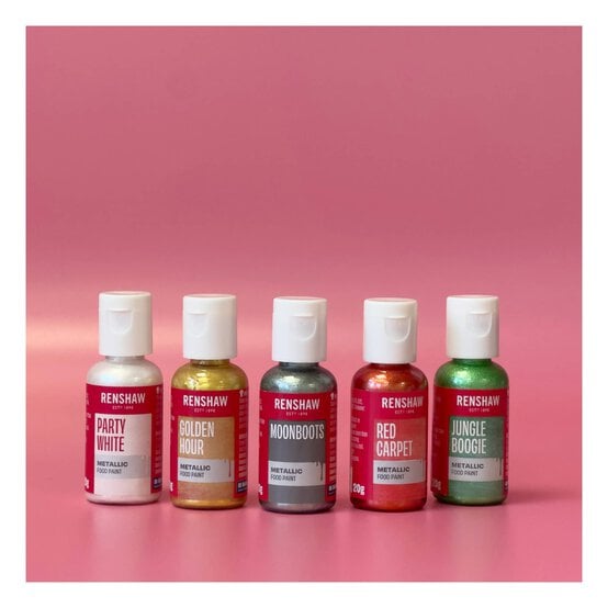Renshaw Edible Metallic Food Paint Set 20g 5 Pack image number 2