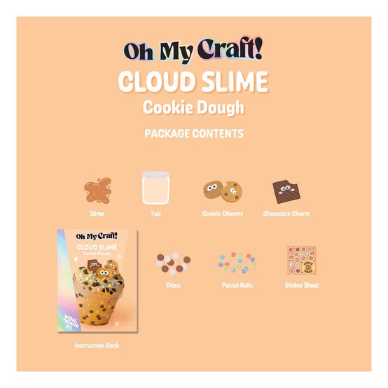 Oh My Craft! Cloud Slime Cookie Dough Kit image number 3