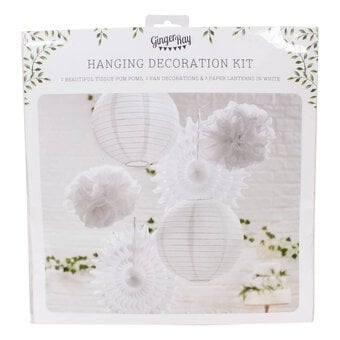 Ginger Ray Beautiful Botanics White Hanging Decoration Kit image number 2