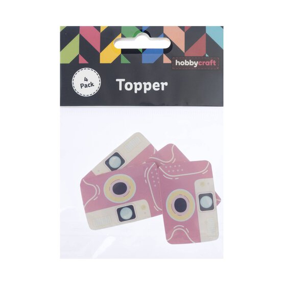 Pink Camera Card Toppers 4 Pack  image number 4