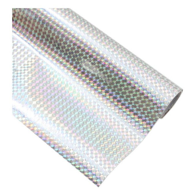 Silver Holographic Special Effects Fablon 45cm x 1.5m image number 1