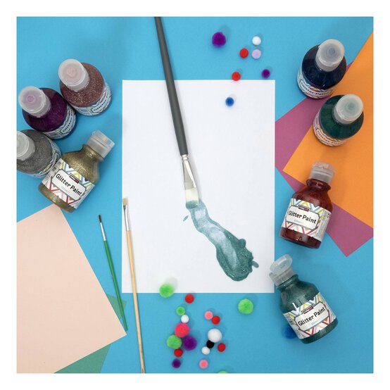 Silver Glitter Paint 150ml image number 3