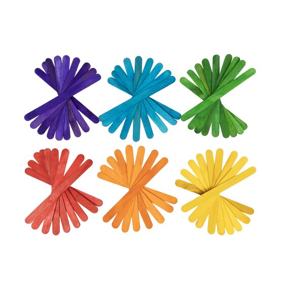 Assorted Wooden Craft Sticks 50 Pack image number 2