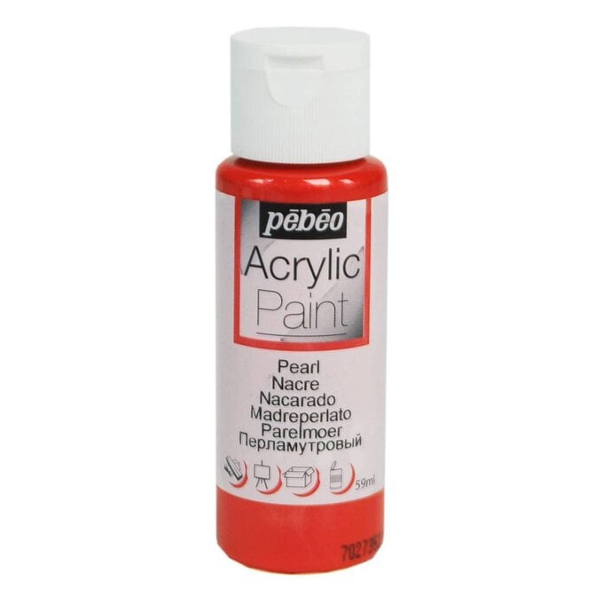 Pebeo Red Pearl Acrylic Craft Paint 59ml
