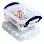 Really Useful Clear Plastic Storage Box 0.07 Litres image number 1