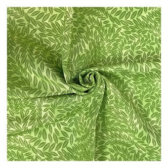 Bottle Cotton Textured Leaf Blender Fabric by the Metre