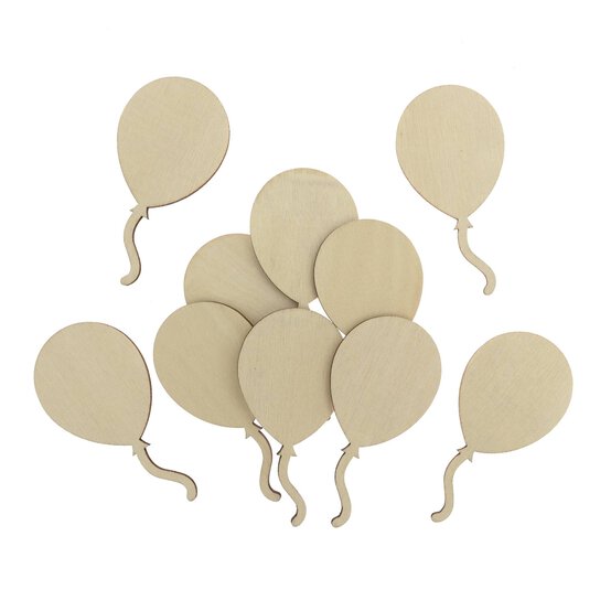 Balloon Wooden Toppers 10 Pack image number 1