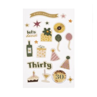 30th Birthday Milestone Stickers