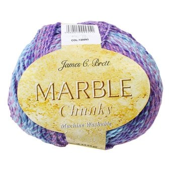 James C Brett Violet and Blue Marble Chunky Yarn 200g