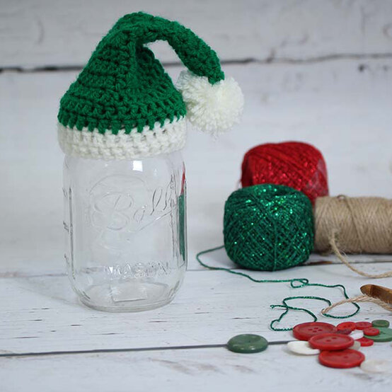 How to Make an Elf Hat Jam Jar Cover image number 1