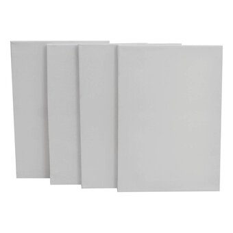 White Stretched Canvases A4 4 Pack