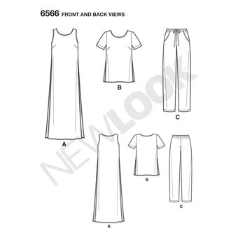 New Look Women's Tunic and Trousers Sewing Pattern 6566