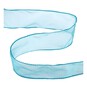 Turquoise Wire Edge Organza Ribbon 63mm x 3m image number 1