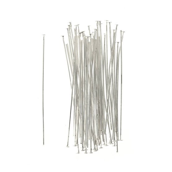 Silver Plated Ball Headpins 50 Pack image number 1