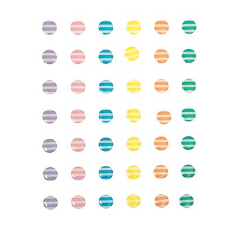 Adhesive Striped Gems 42 Pack 