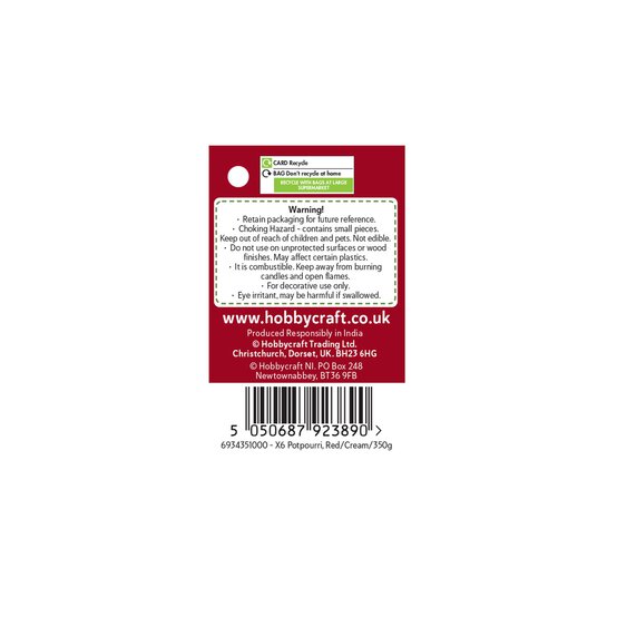 Red and Cream Christmas Potpourri 350g  image number 5