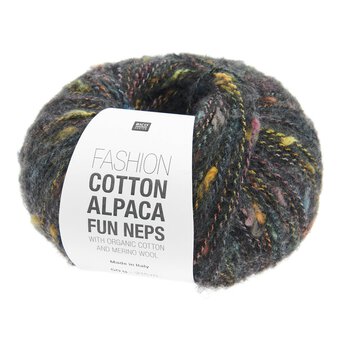 Rico Fashion Black Cotton Alpaca Fun Neps 50g