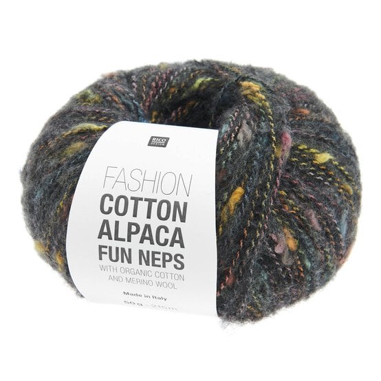 Rico Fashion Black Cotton Alpaca Fun Neps 50g image number 1